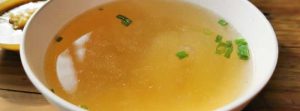 jellied chicken leek consomme for clear liquid diet