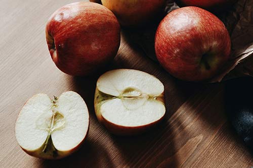 Apples are high in fiber